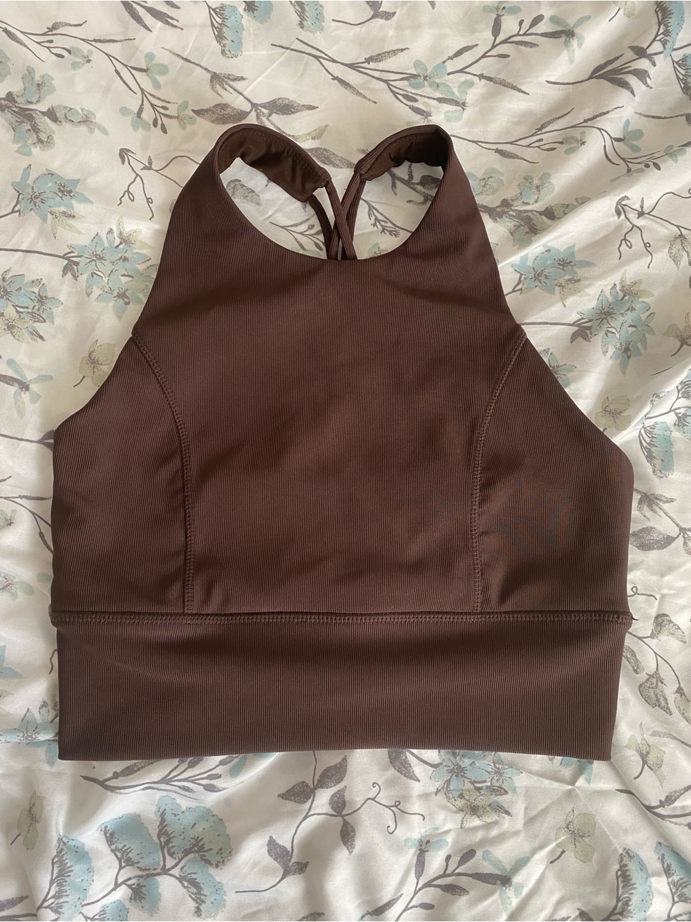 Brown Women's High-Neck Seamless Bralette